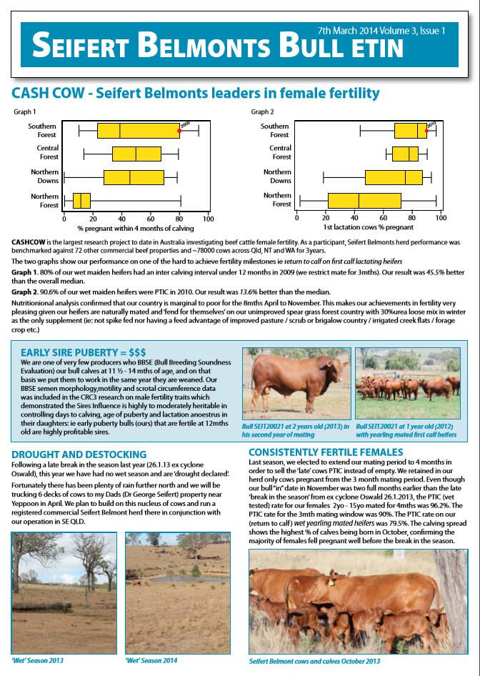 Seifert Belmont BULLETIN 2014